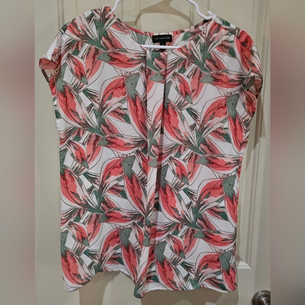 The Limited Pink and Green Women Top Size Large